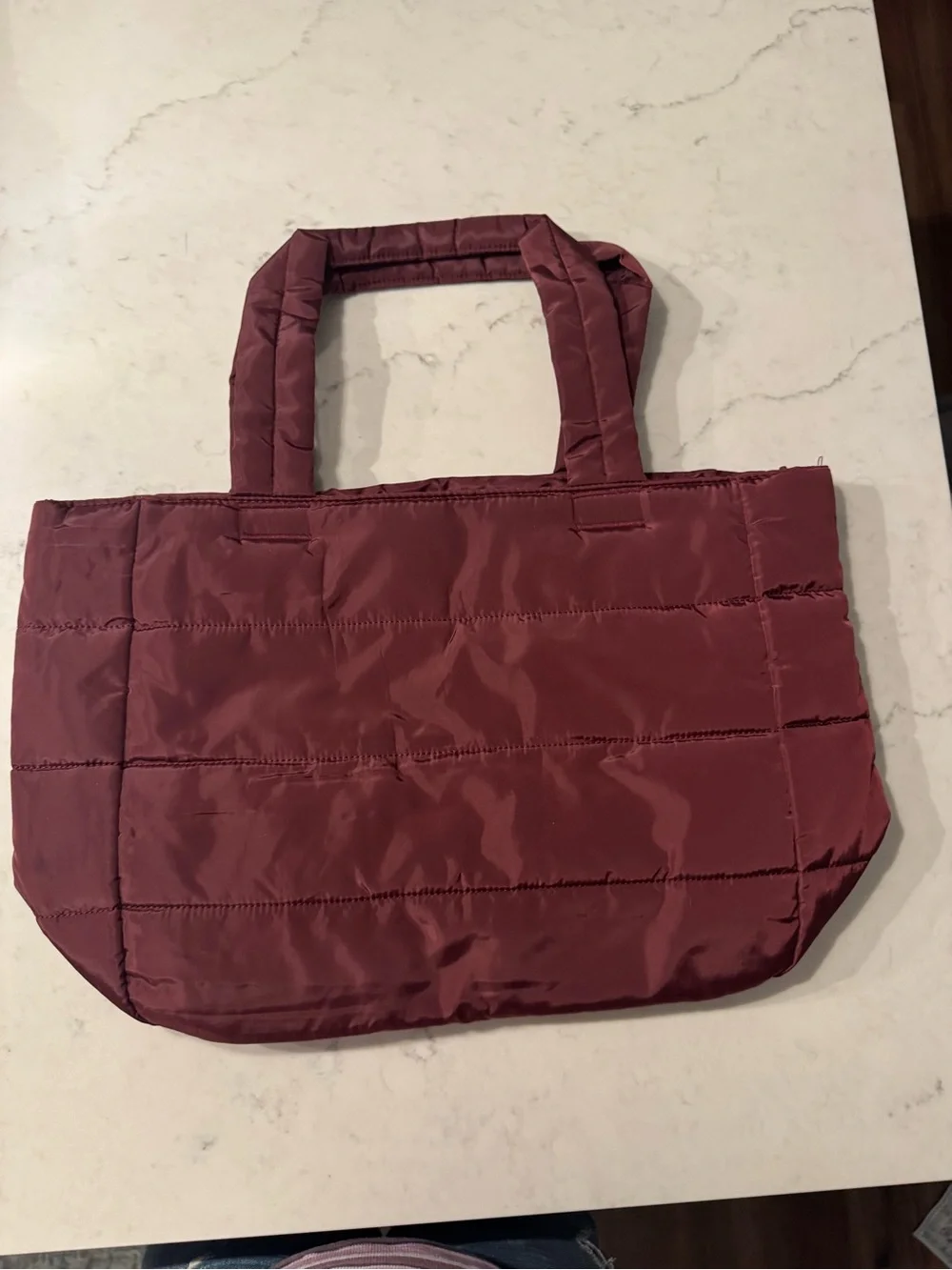 Splits59 Quilted Gym Tote Bag in Burgundy